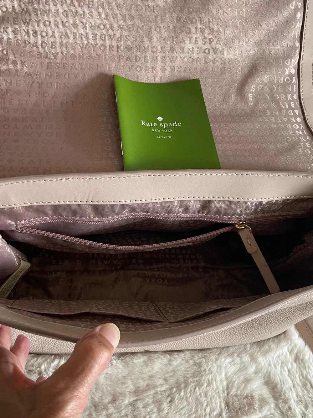 NWT Kate Spade Top-Handle Women's Pearl-Stud Satchel in Blush Pink